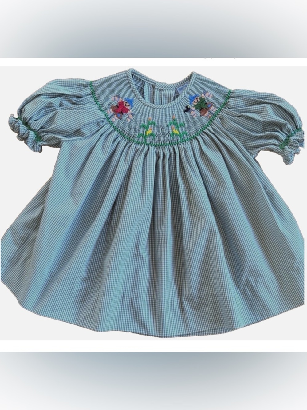 Remember Nguyen 24M Hand Smocked Bishop Dress Thanksgiving Scarecrow Fall